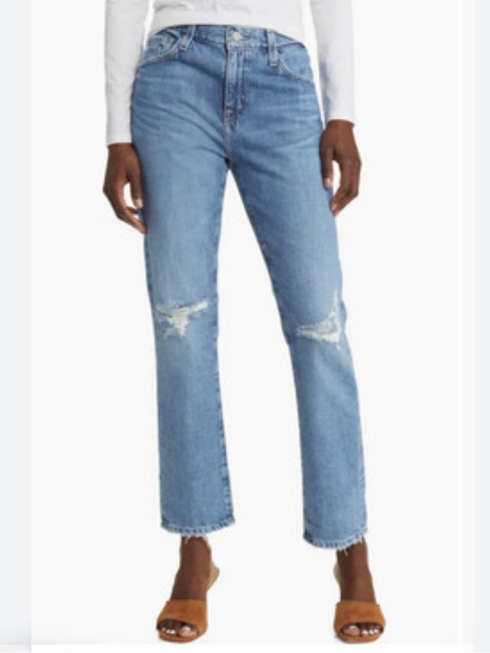 Ag Adriano Goldschmied Light Blue Ex-boyfriend Jeans 0011